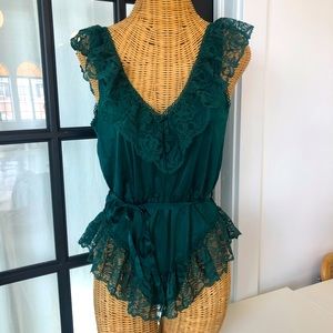 Vintage Green Lace Lingerie